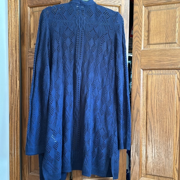 Market & Spruce long blue sweater. XL. 34” long. - Picture 4 of 4